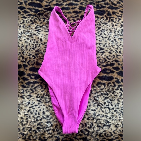 Luli Fama Other - Luli Fama Pink One-Piece Swimsuit